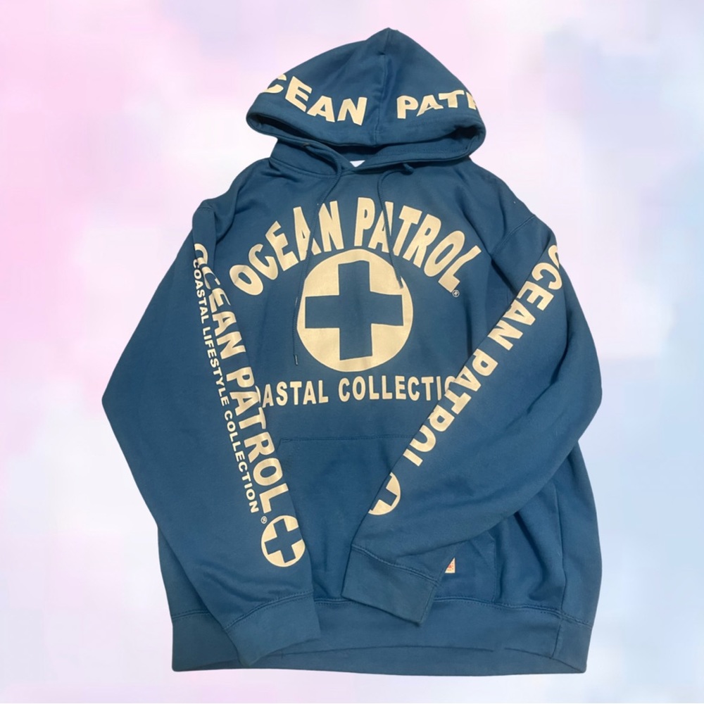 Ocean Patrol blue hoodie